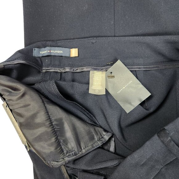 Tommy Hilfiger Navy Princeton Boot Leg Pants Women's Size 12 Mid-Rise - Picture 3 of 7